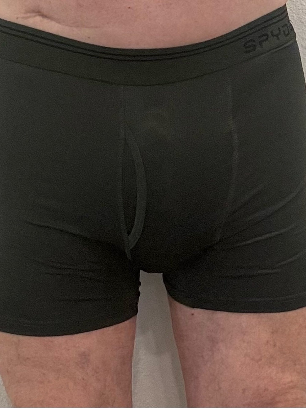 Spyder Men's Black Boxer Briefs with Subtle Logo Waistband